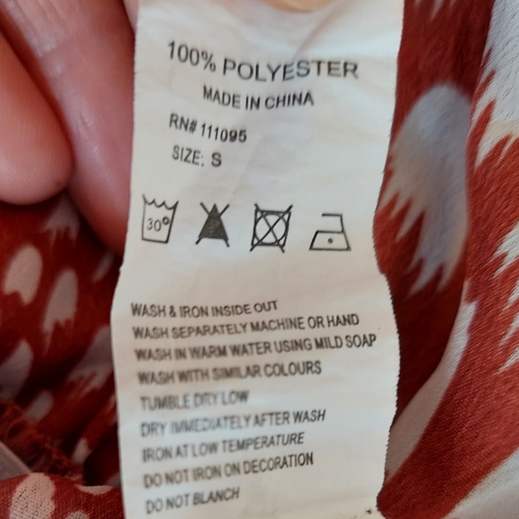 🎁  5/$25- Light romper, brown and white,  size small - Picture 6 of 7